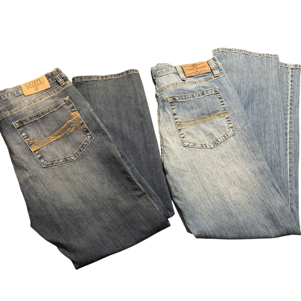 Cody James Core Lot of 2 Jeans Denim Mens 38x32 Western Cowboy Bootcut Blue